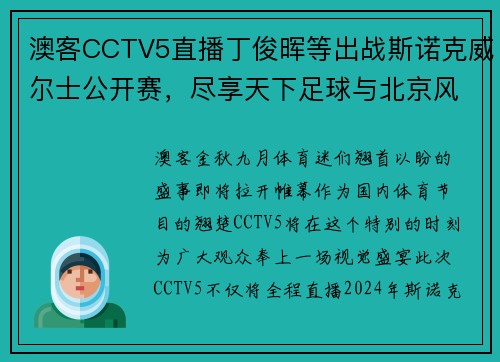 澳客CCTV5直播丁俊晖等出战斯诺克威尔士公开赛，尽享天下足球与北京风采 - 副本 (2)